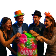 Kit 12 Bolsas Cotillon Gigantes Para Carnaval Carioca Fiesta