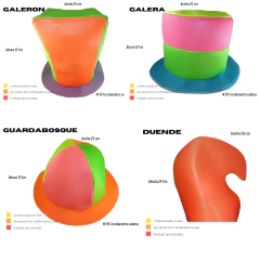 Combo 25 articulos TELA Fluo Gorro Vincha Y Otros