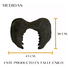 Imagen de Disfraz Angel NEGRO Alas+ Medias + Guantes + Halo + Tutu