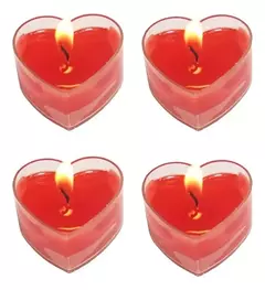 VELAS CORAZON x 4 unidades - comprar online