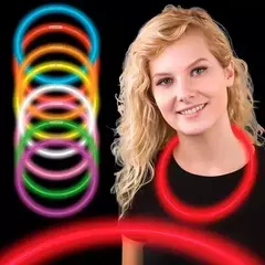 Collares De Neón Químicos Bicolor X 25 unidades