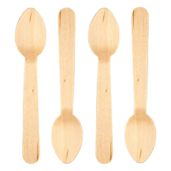 Cuchara Madera Bambu Descartables X 100 Unidades en internet