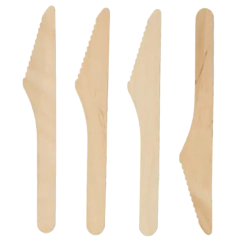 Cuchillo Madera Bambu Descartables X 100 Unidades - (copia)