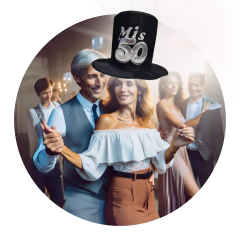 Imagen de Kit Cotillon Para Cumpleaños 50 Años Luminoso 100 invitados LU166