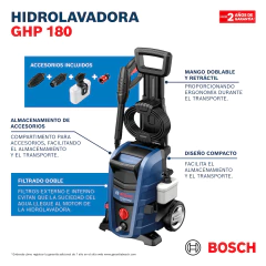 Hidrolavadora de Alta Presión Bosch GHP 180 - tienda online