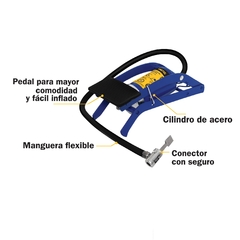 Bomba de pedal para inflar Truper 58 PSI Pretul - comprar online