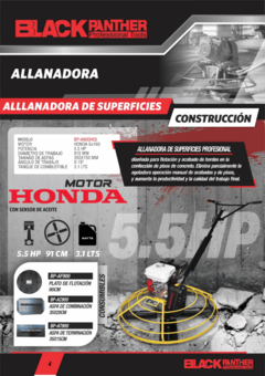 Allanadora 910mm Motor Honda Gx160 5,5Hp - comprar online