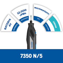 Mini Torno Dremel Inalámbrico 7350-5 - comprar online