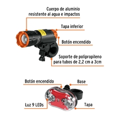 Linterna para Bicicleta Delant+Trasera LIBI-K2 TRUPER 16798 - comprar online