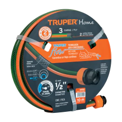 Manguera Truper 1/2" Reforzada 3 Capas 10 Mts 16050