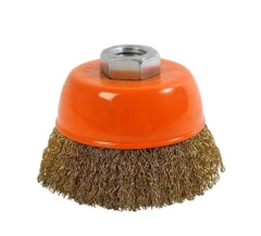 Cepillo de Acero Bronceado Copa Rizado Hamilton 100mm BPR100