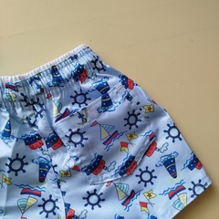 conjunto verão Premium com manga - naval - www.domjuju.com.br - Moda Masculina Infantil