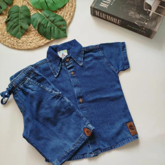 Conjunto mauricinho- Jeans médio