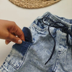 Bermuda cargo, jeans Premium. - loja online