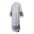 Túnica alva em linho com detalhes em entremeio, ideal para cerimônias religiosas.