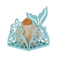 Kit com 10 Forminhas para doces M10 Fundo do Mar Sereias Concha - comprar online