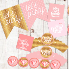 Kit imprimible Despedida de soltera | PDF editable