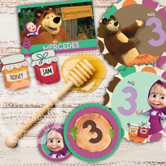 Kit imprimible Masha y el Oso - comprar online