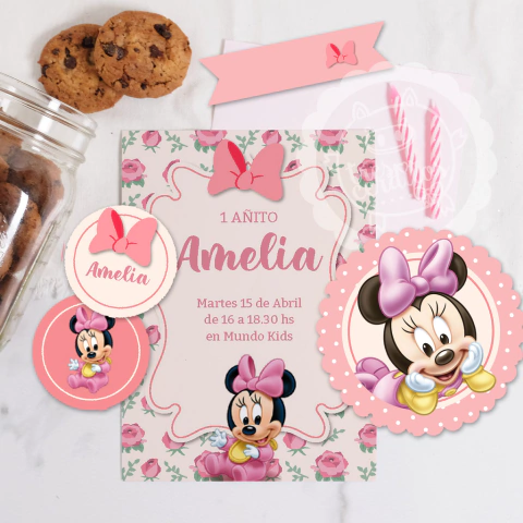 Kit imprimible Minnie Baby Disney