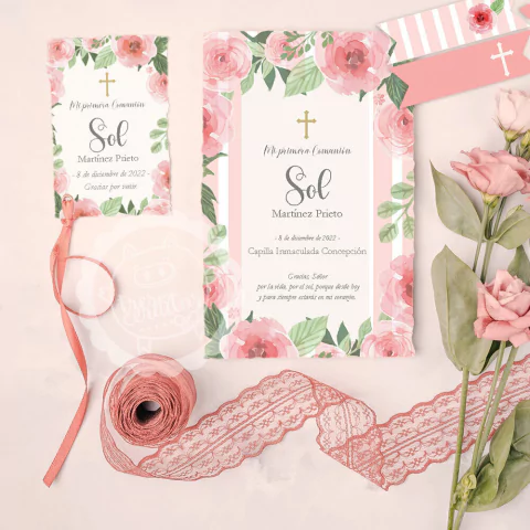 KIT IMPRIMIBLE Comunión floral