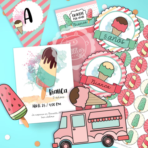 Kit imprimible Helados