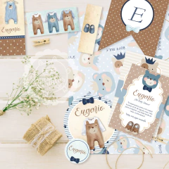 KIT IMPRIMIBLE BABY SHOWER BOY