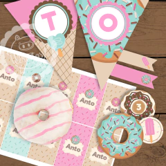 Kit imprimible Donas y Helados - comprar online