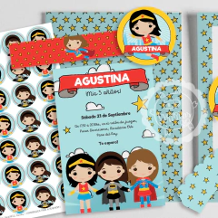 Kit imprimible Super chicas - comprar online