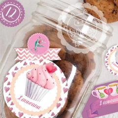 Kit imprimible Tea Party, imprimible cumpleaños, baby shower, pdf, editables.