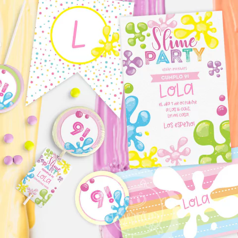 KIT IMPRIMIBLE Slime party