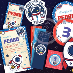 Kit imprimible Astronautas Espacio Planetas