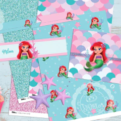 Kit imprimible Sirenita bebé | PDF editable en internet