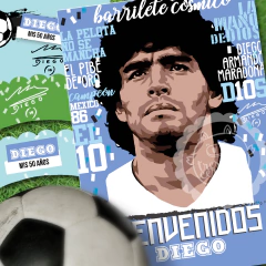 Kit imprimible Maradona on internet