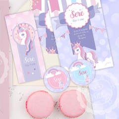 Kit imprimible Unicornio & cupcakes en internet