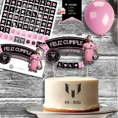 Messi Miami Topper de torta / Listo para imprimir!