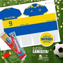 Bolsita Camiseta BOCA JUNIORS / A4 y A3 pdf editable