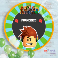 Roblox | Banner 120cm | PDF textos editables