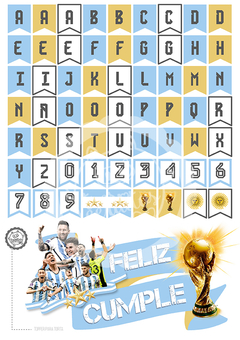 Argentina CAMPEÓN Topper de torta / Listo para imprimir! - comprar online