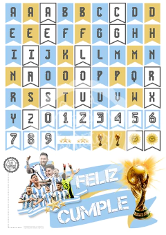 Argentina CAMPEÓN Topper de torta / Listo para imprimir! - comprar online