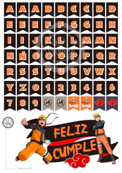 Naruto Topper de torta / Listo para imprimir! - comprar online