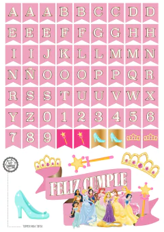 Princesas Disney Topper de torta / Listo para imprimir! - buy online