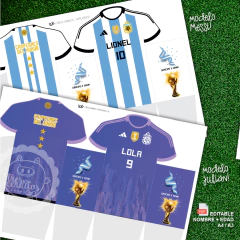 Bolsita Camiseta ARGENTINA Varios modelos a elección / A4 y A3
