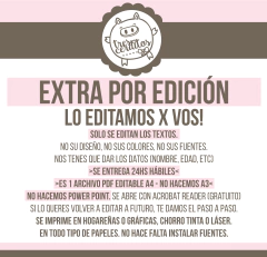 COSTO EXTRA POR EDITAR