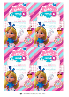 Kit imprimible La maravillosa pastelería de Alicia | PDF editable - Tres Cerditos Kits Imprimibles