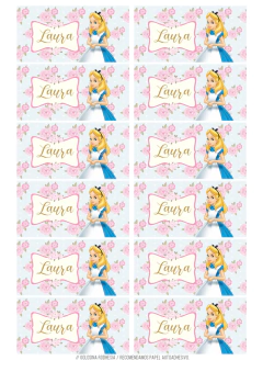 Imagen de KIT IMPRIMIBLE ALICIA DISNEY