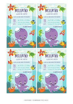 KIT IMPRIMIBLE ANIMALITOS DEL MAR - comprar online