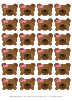 Imagen de Kit imprimible Osita bebé rosa