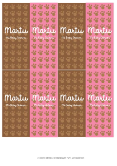 Kit imprimible Osita bebé rosa - comprar online
