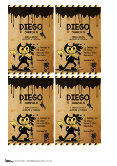 Kit imprimible Bendy - comprar online