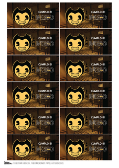 Kit imprimible Bendy - Tres Cerditos Kits Imprimibles